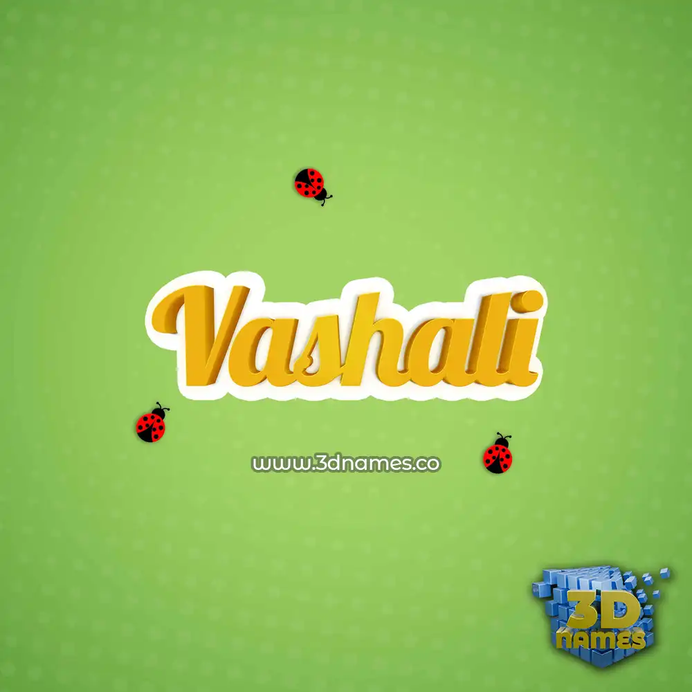 vashali in Ladybugs style - 3D name wallpaper