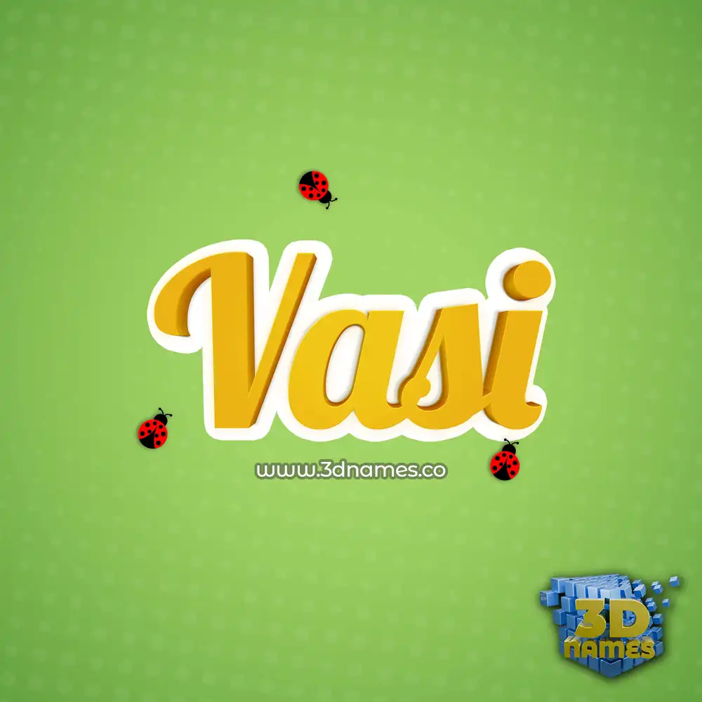 vasi in Ladybugs style - 3D name wallpaper