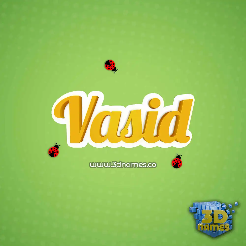 vasid in Ladybugs style - 3D name wallpaper