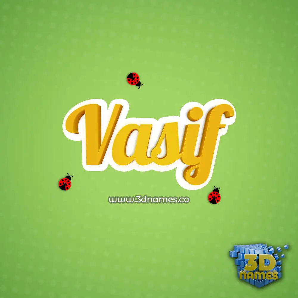 vasif in Ladybugs style - 3D name wallpaper