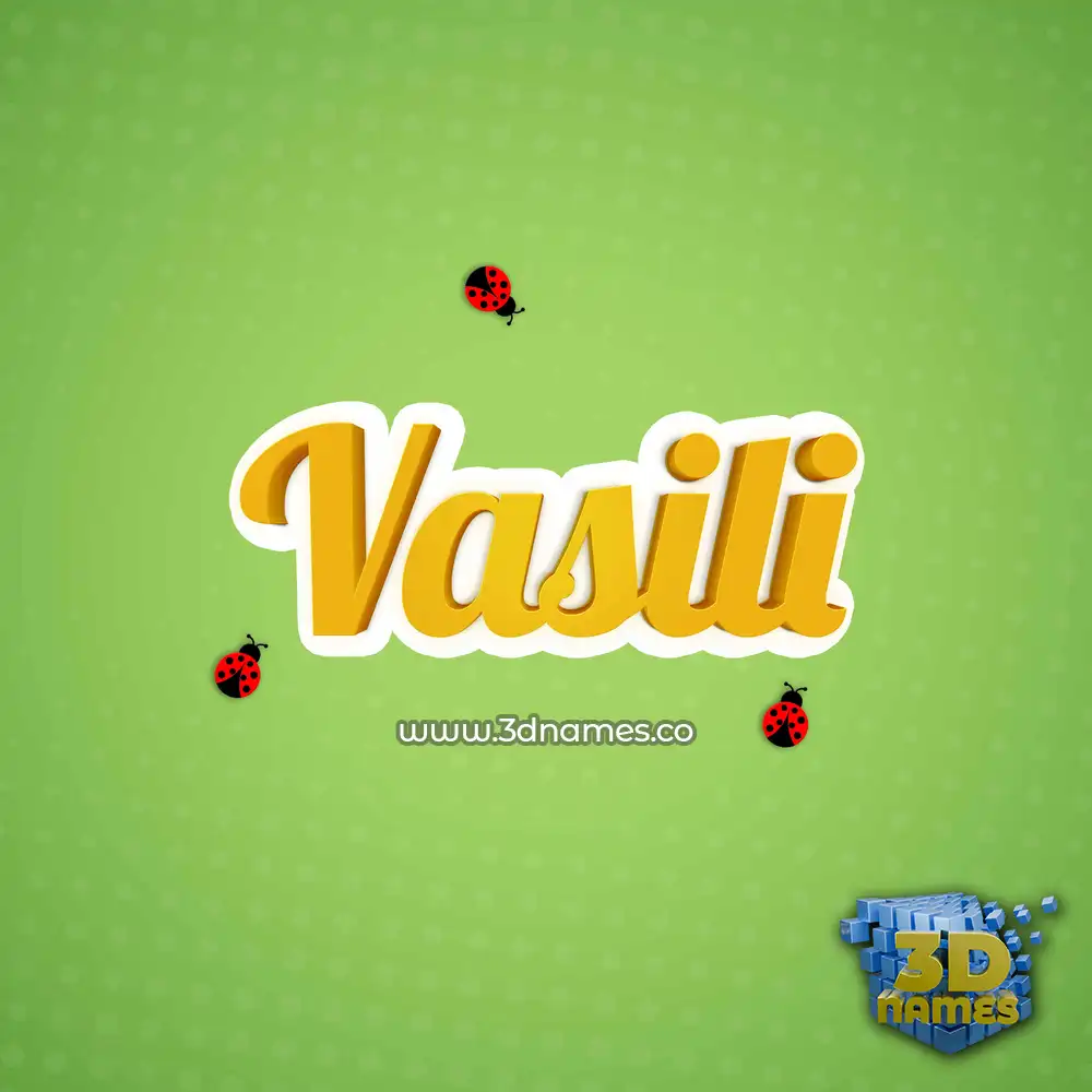 vasili in Ladybugs style - 3D name wallpaper