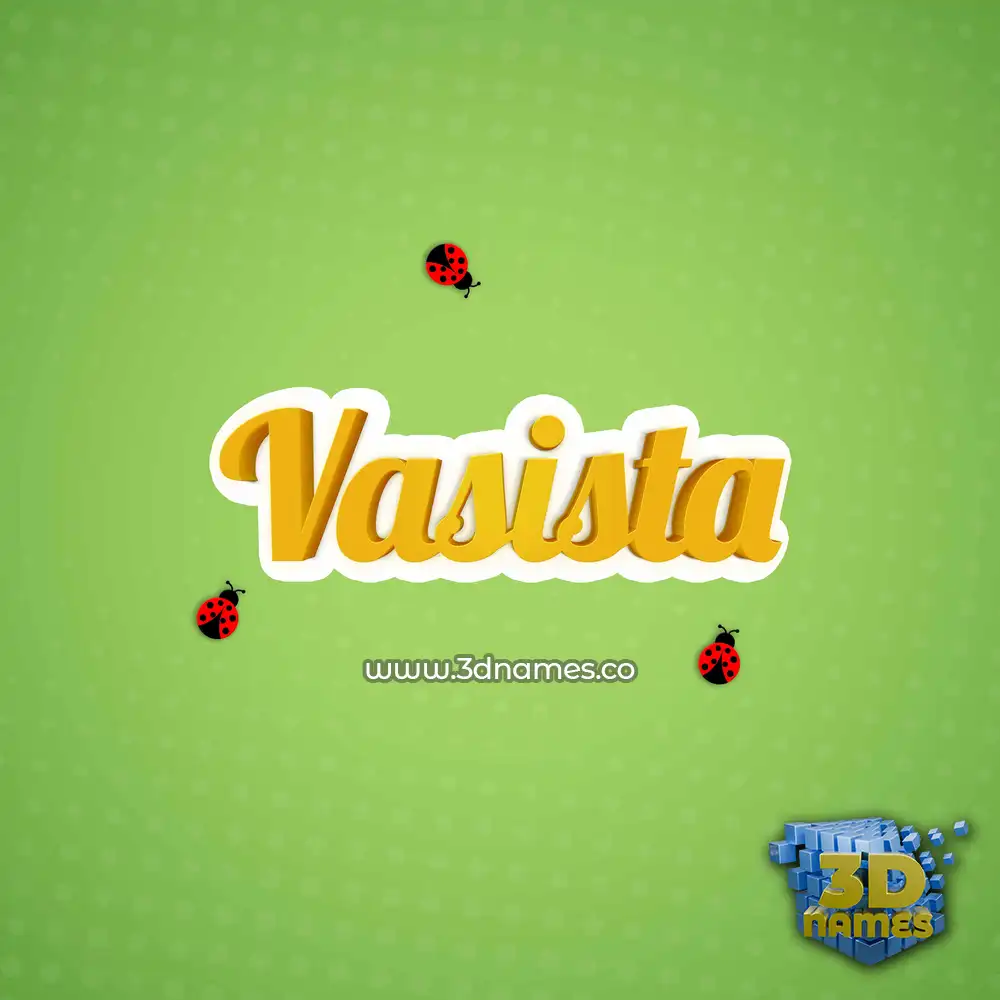vasista in Ladybugs style - 3D name wallpaper