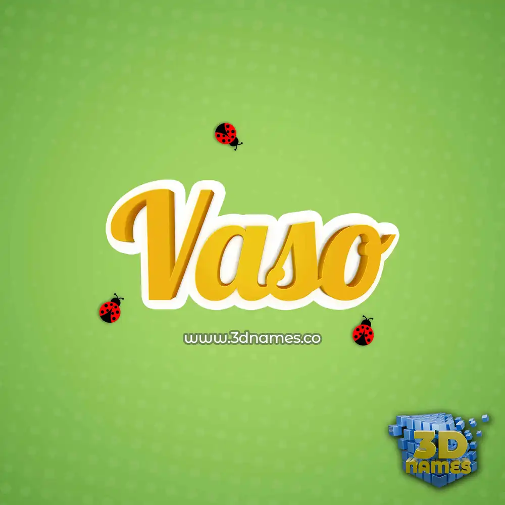 vaso in Ladybugs style - 3D name wallpaper