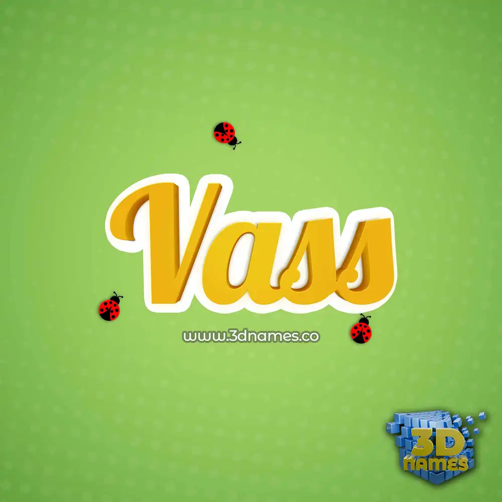 vass in Ladybugs style - 3D name wallpaper