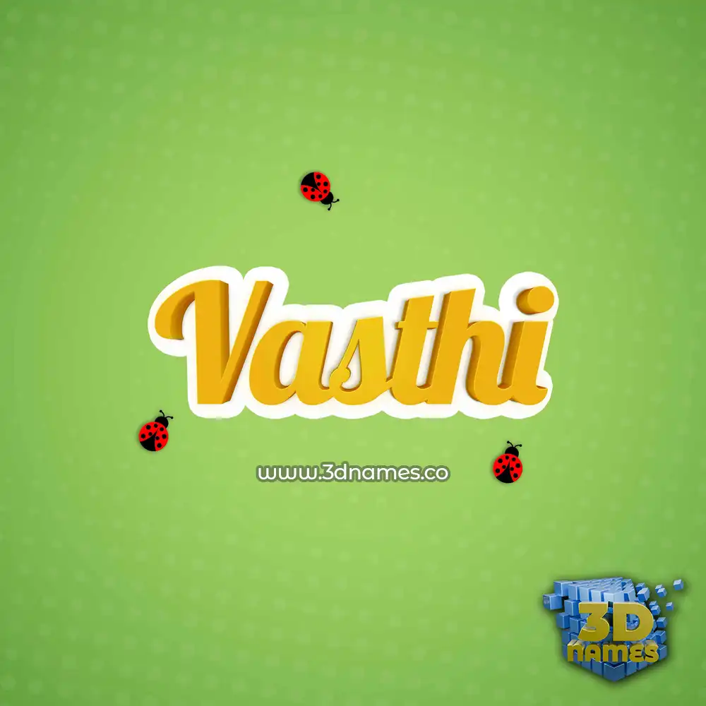 vasthi in Ladybugs style - 3D name wallpaper