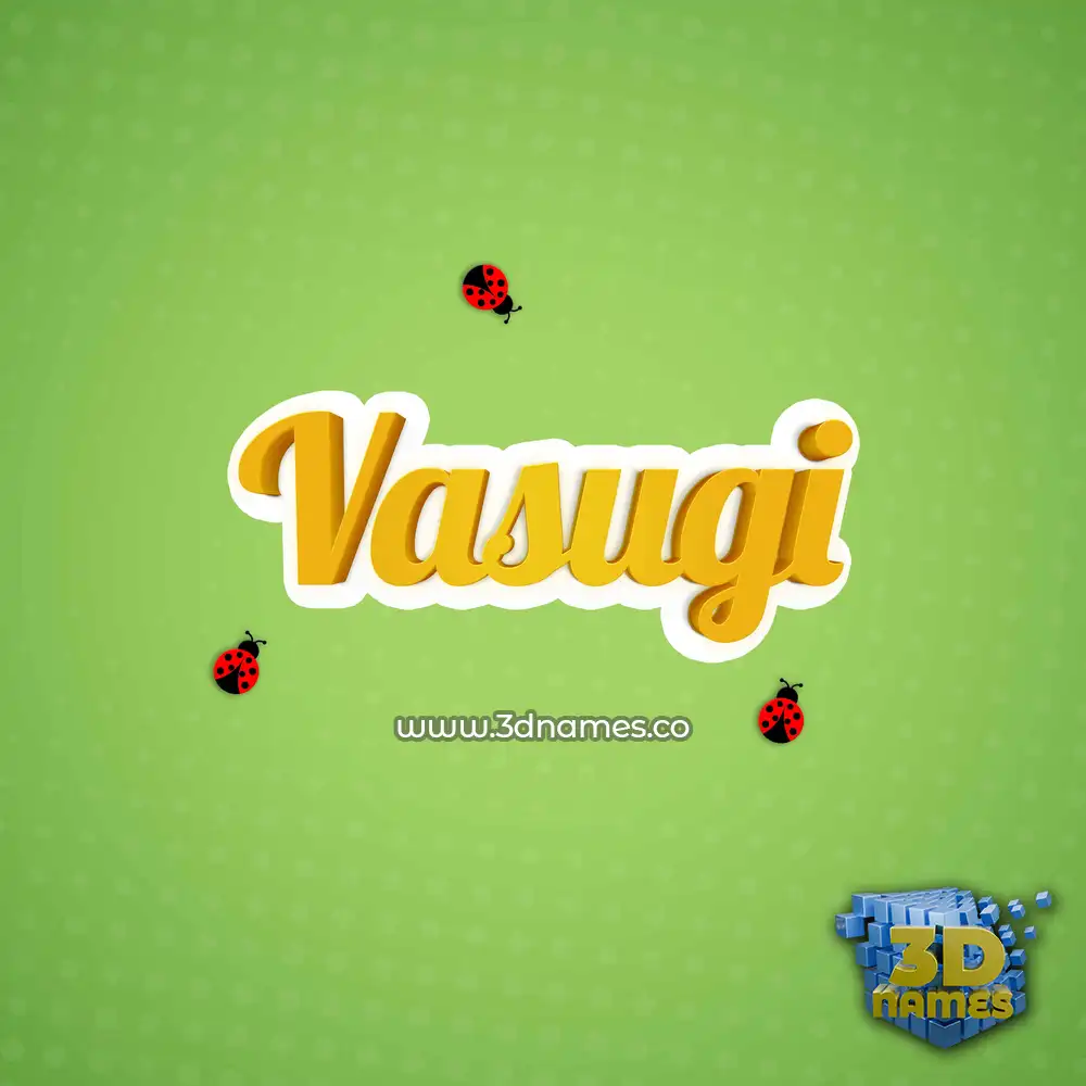 vasugi in Ladybugs style - 3D name wallpaper