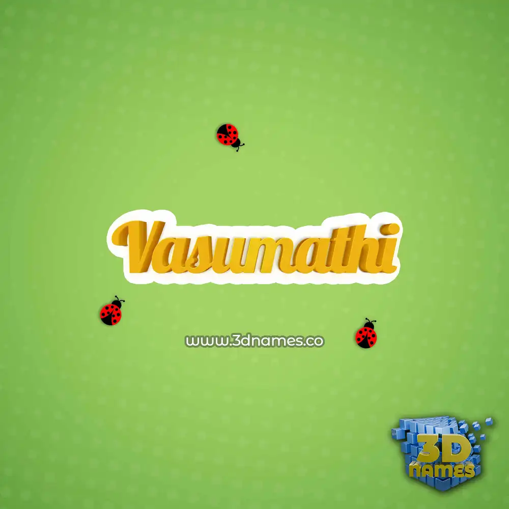 vasumathi in Ladybugs style - 3D name wallpaper