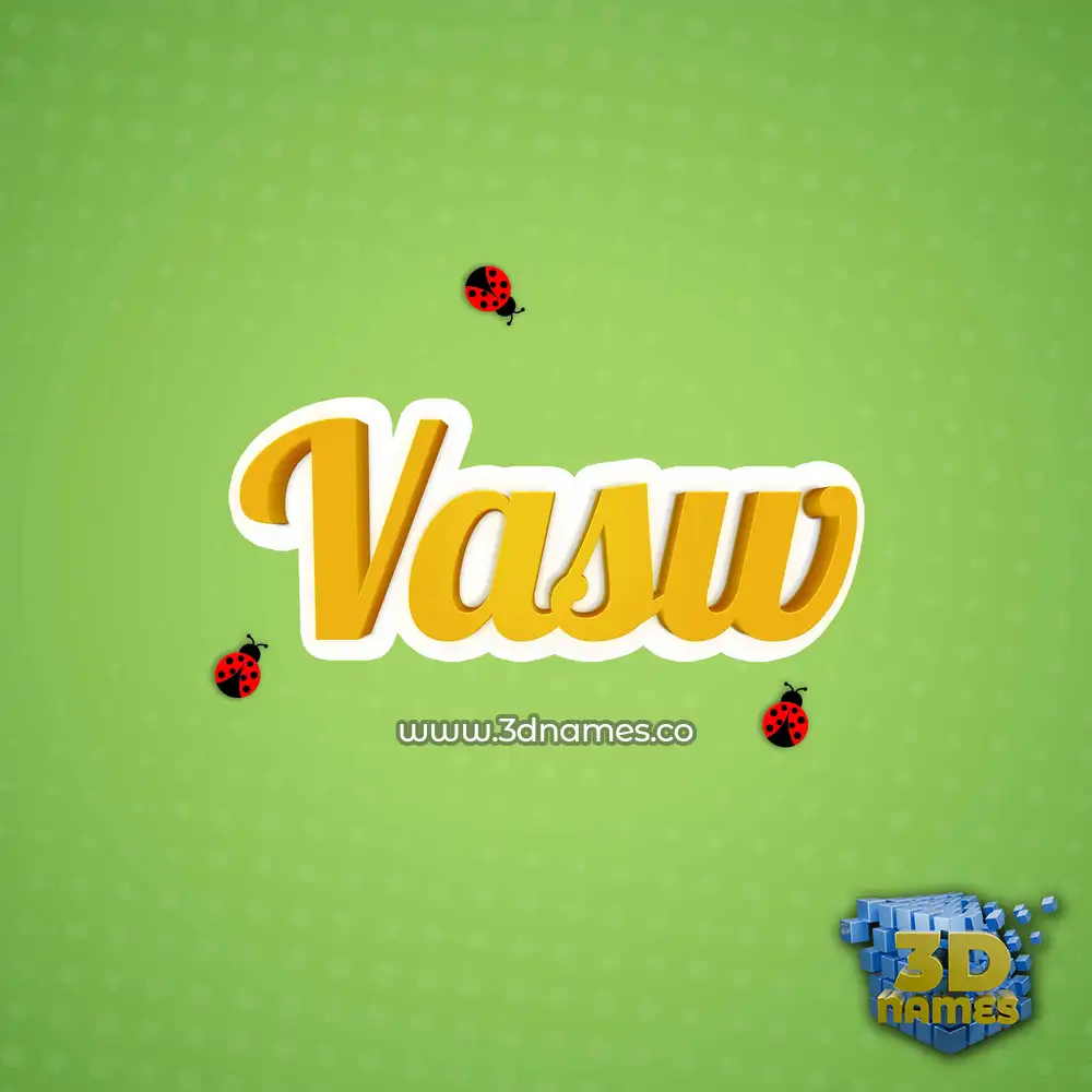 vasw in Ladybugs style - 3D name wallpaper