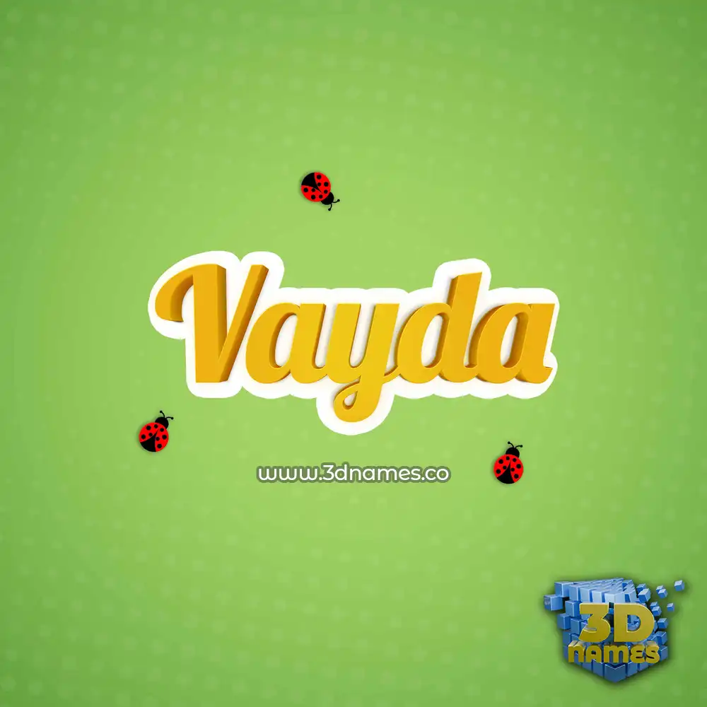vayda in Ladybugs style - 3D name wallpaper
