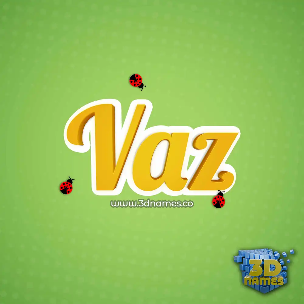 vaz in Ladybugs style - 3D name wallpaper