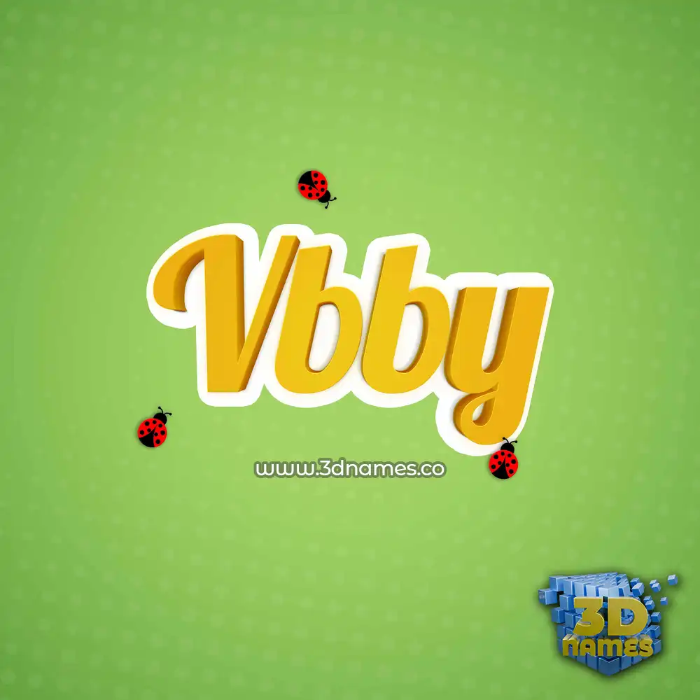 vbby in Ladybugs style - 3D name wallpaper