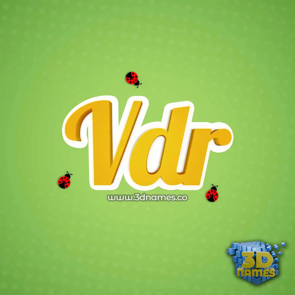 vdr in Ladybugs style - 3D name wallpaper