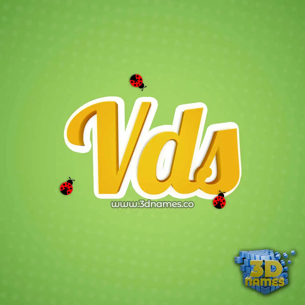 vds in Ladybugs style - 3D name wallpaper