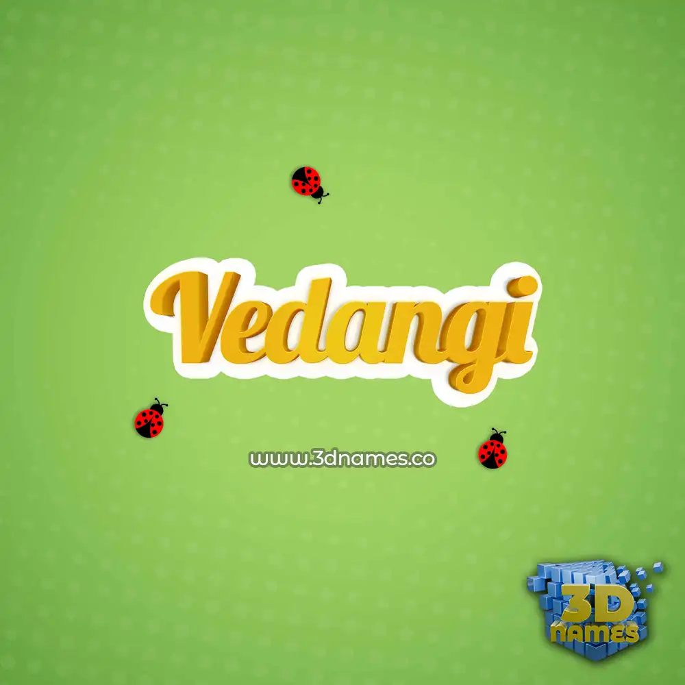 vedangi in Ladybugs style - 3D name wallpaper