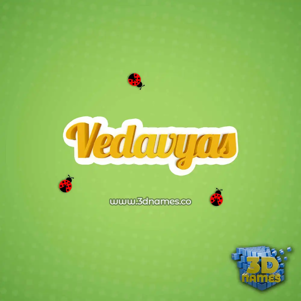 vedavyas in Ladybugs style - 3D name wallpaper