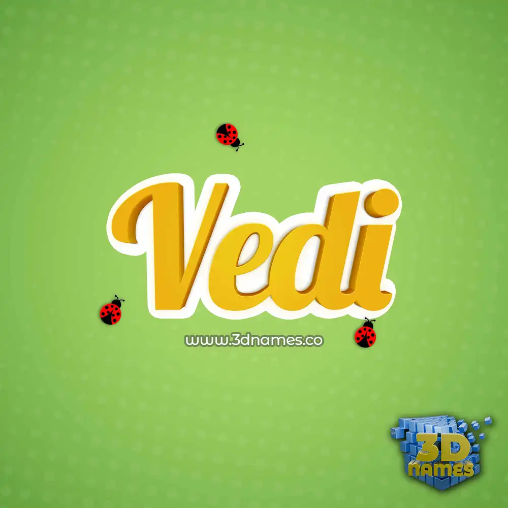 vedi in Ladybugs style - 3D name wallpaper