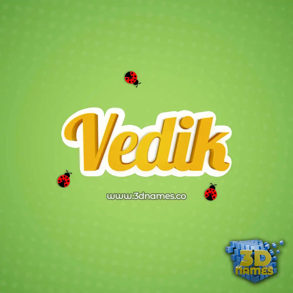 vedik in Ladybugs style - 3D name wallpaper