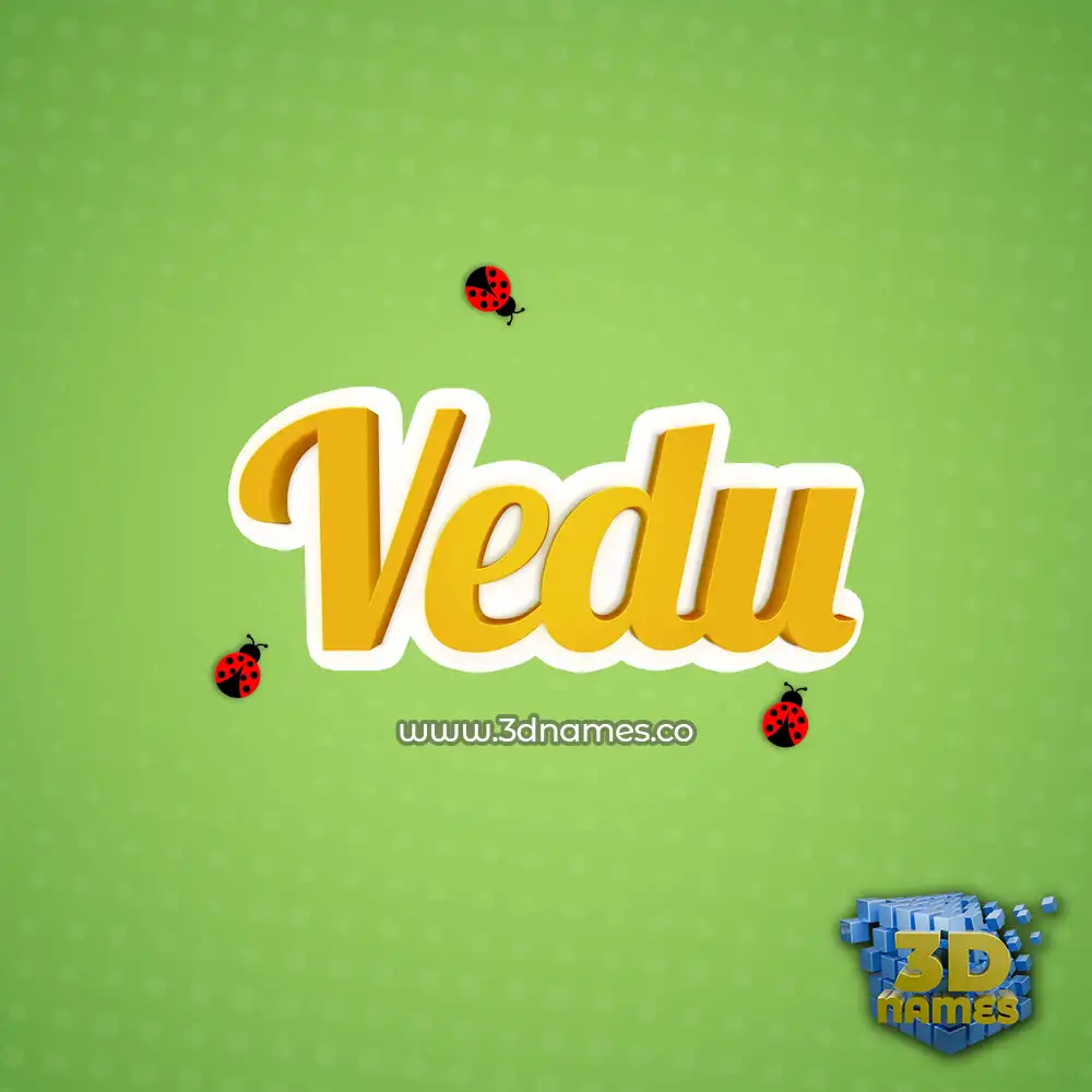 vedu in Ladybugs style - 3D name wallpaper