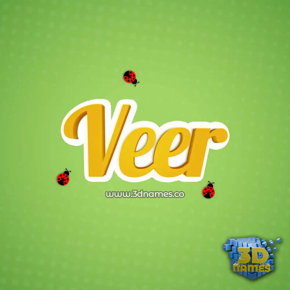 veer in Ladybugs style - 3D name wallpaper