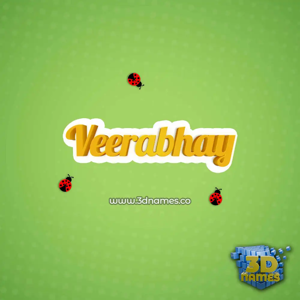 veerabhay in Ladybugs style - 3D name wallpaper