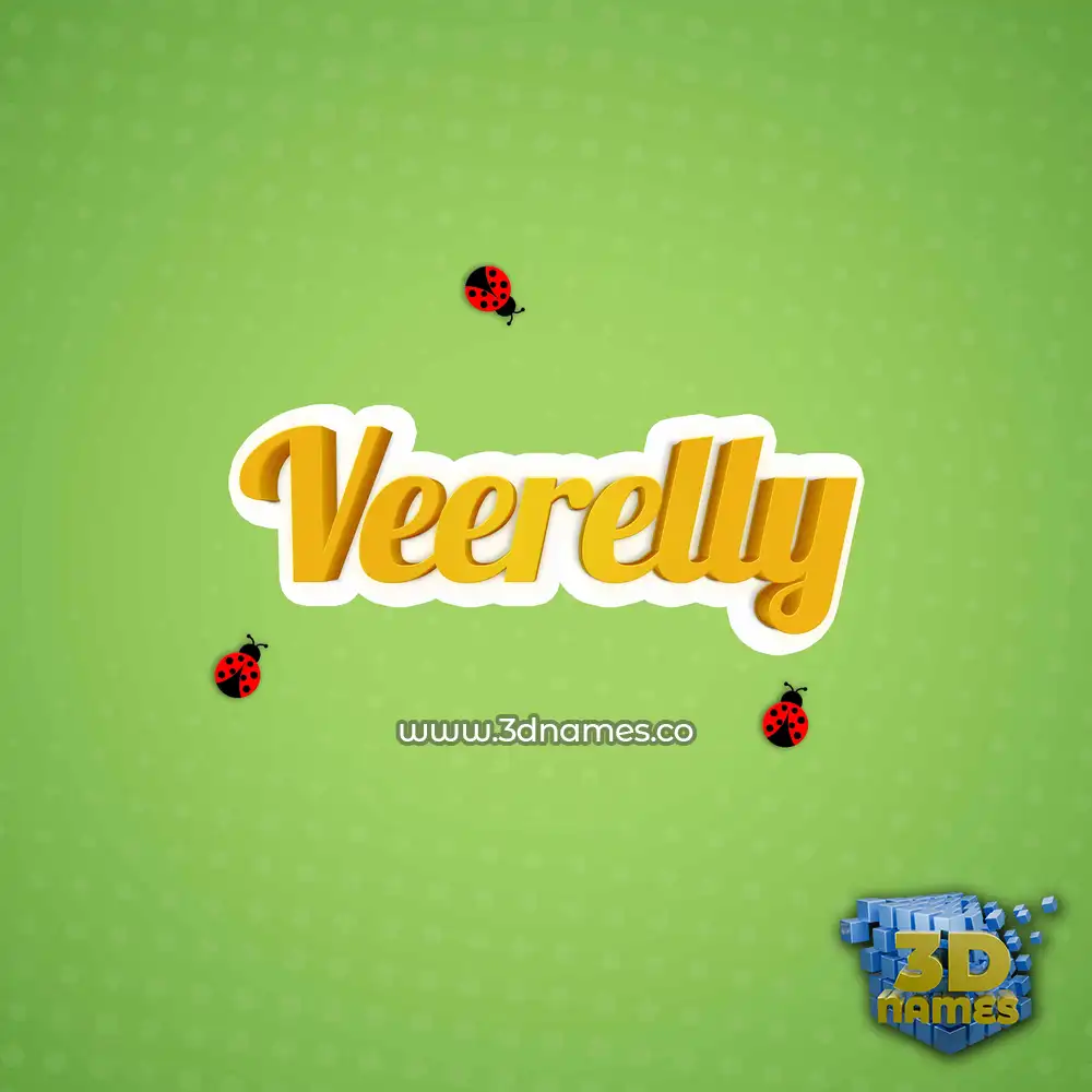 veerelly in Ladybugs style - 3D name wallpaper