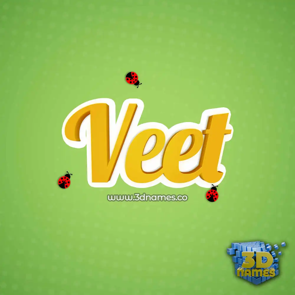 veet in Ladybugs style - 3D name wallpaper