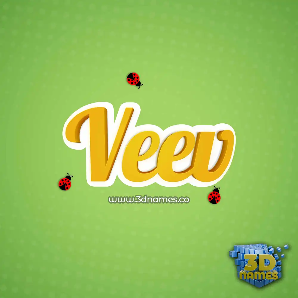 veev in Ladybugs style - 3D name wallpaper