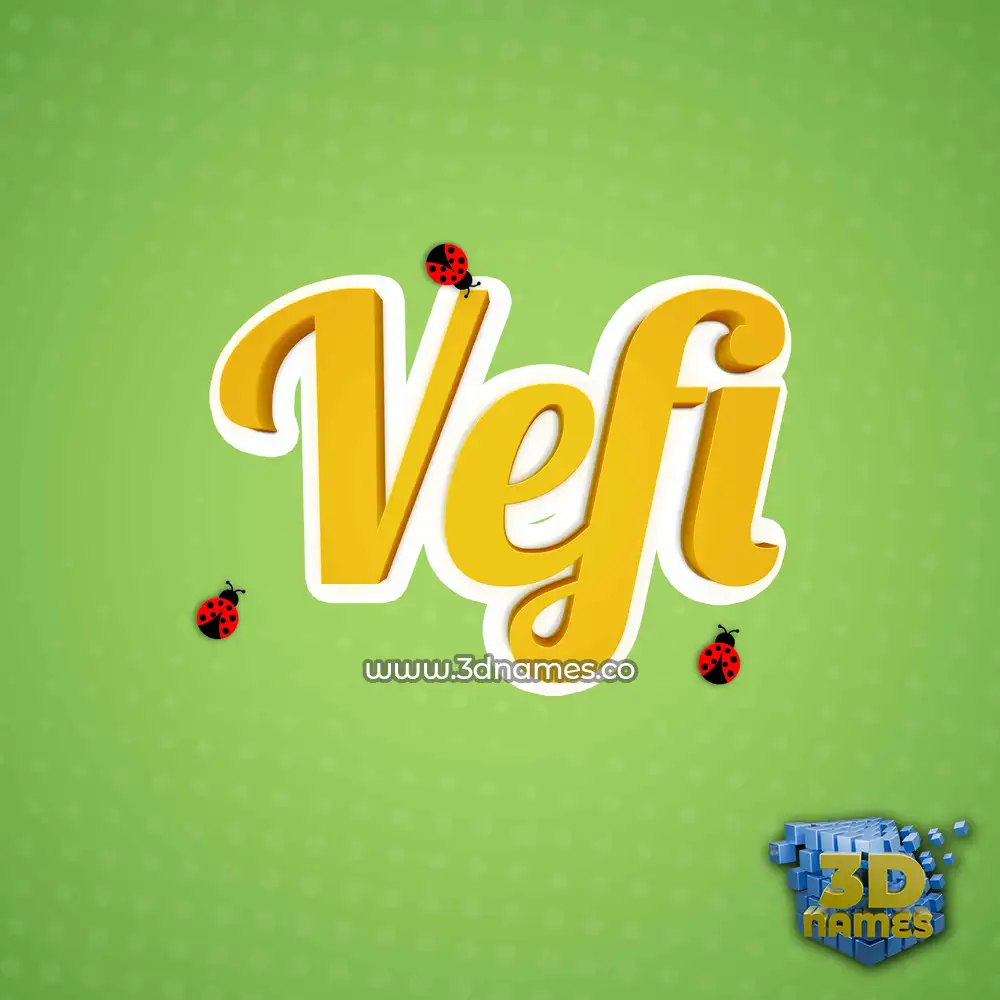 vefi in Ladybugs style - 3D name wallpaper