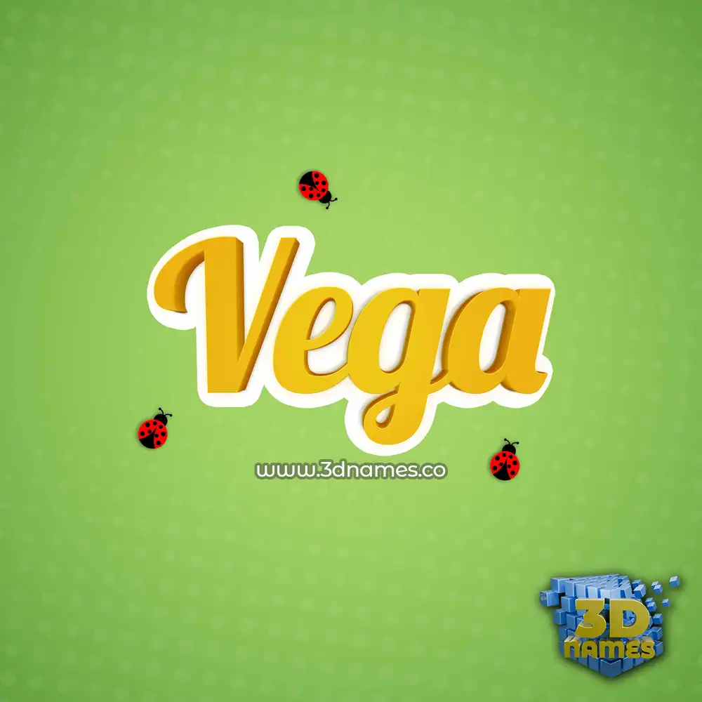 vega in Ladybugs style - 3D name wallpaper