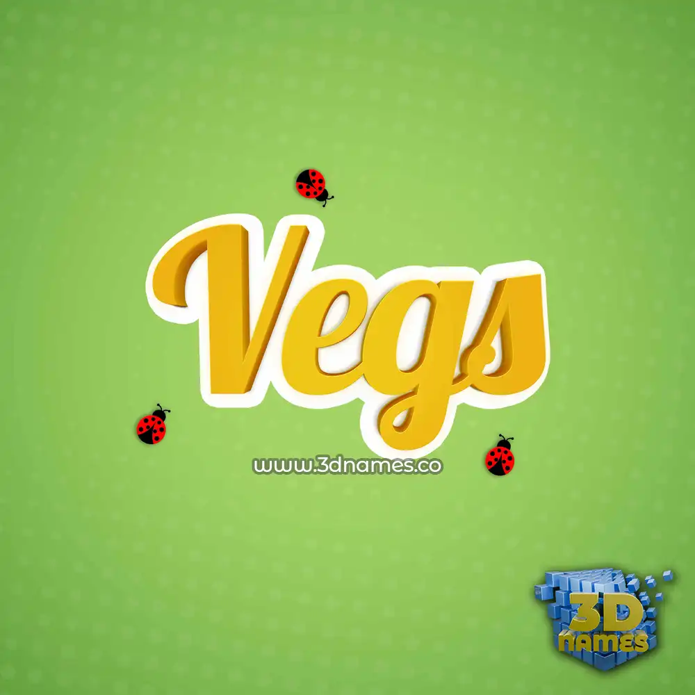vegs in Ladybugs style - 3D name wallpaper