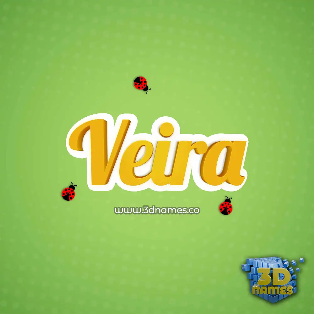 veira in Ladybugs style - 3D name wallpaper