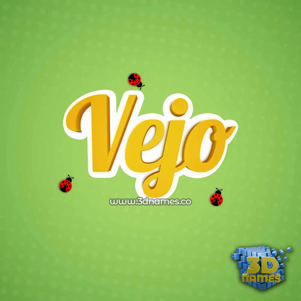 vejo in Ladybugs style - 3D name wallpaper