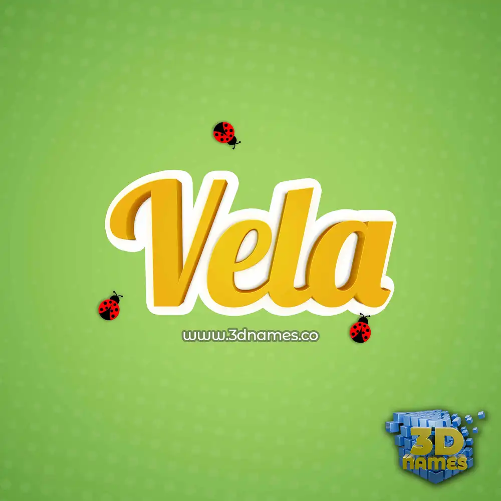 vela in Ladybugs style - 3D name wallpaper