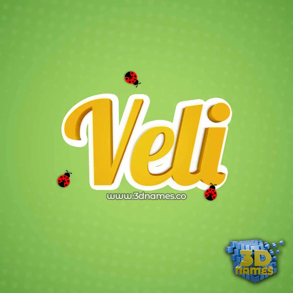 veli in Ladybugs style - 3D name wallpaper