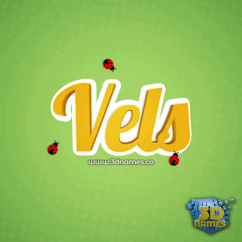vels in Ladybugs style - 3D name wallpaper