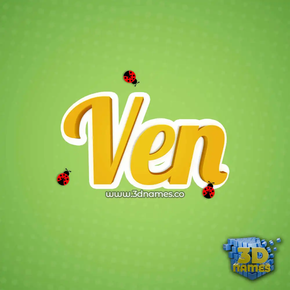 ven in Ladybugs style - 3D name wallpaper