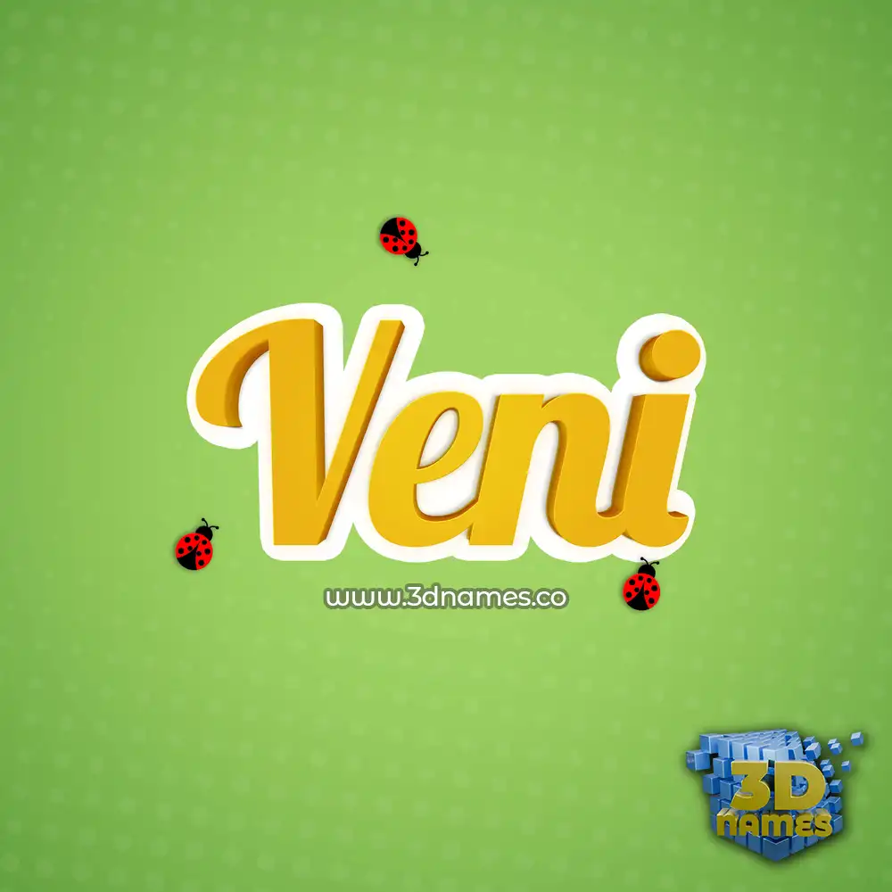 veni in Ladybugs style - 3D name wallpaper