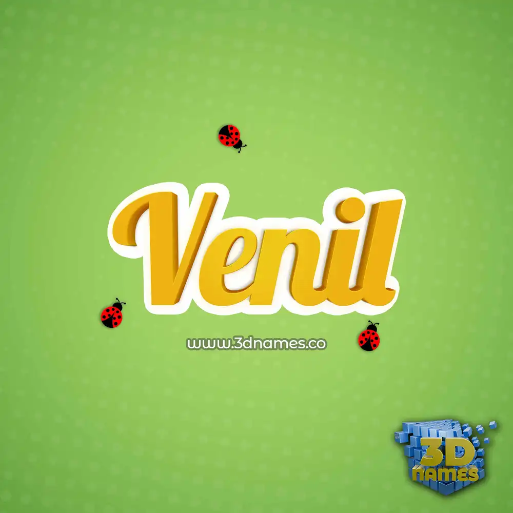 venil in Ladybugs style - 3D name wallpaper
