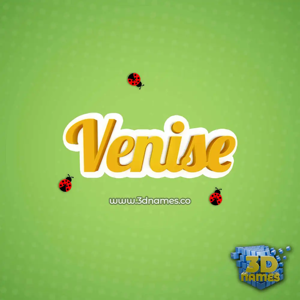 venise in Ladybugs style - 3D name wallpaper