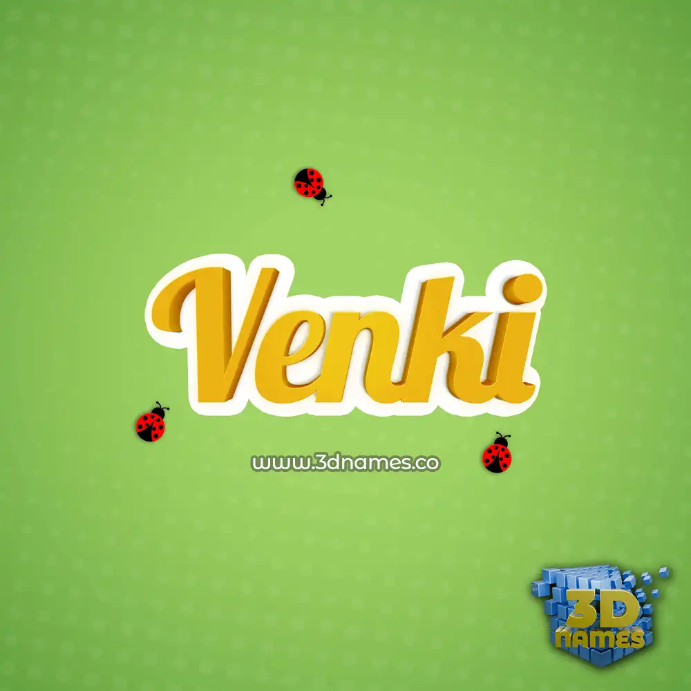 venki in Ladybugs style - 3D name wallpaper