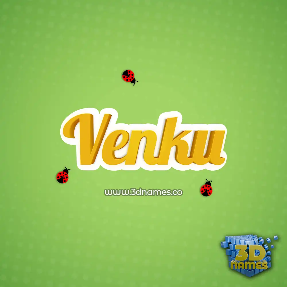 venku in Ladybugs style - 3D name wallpaper