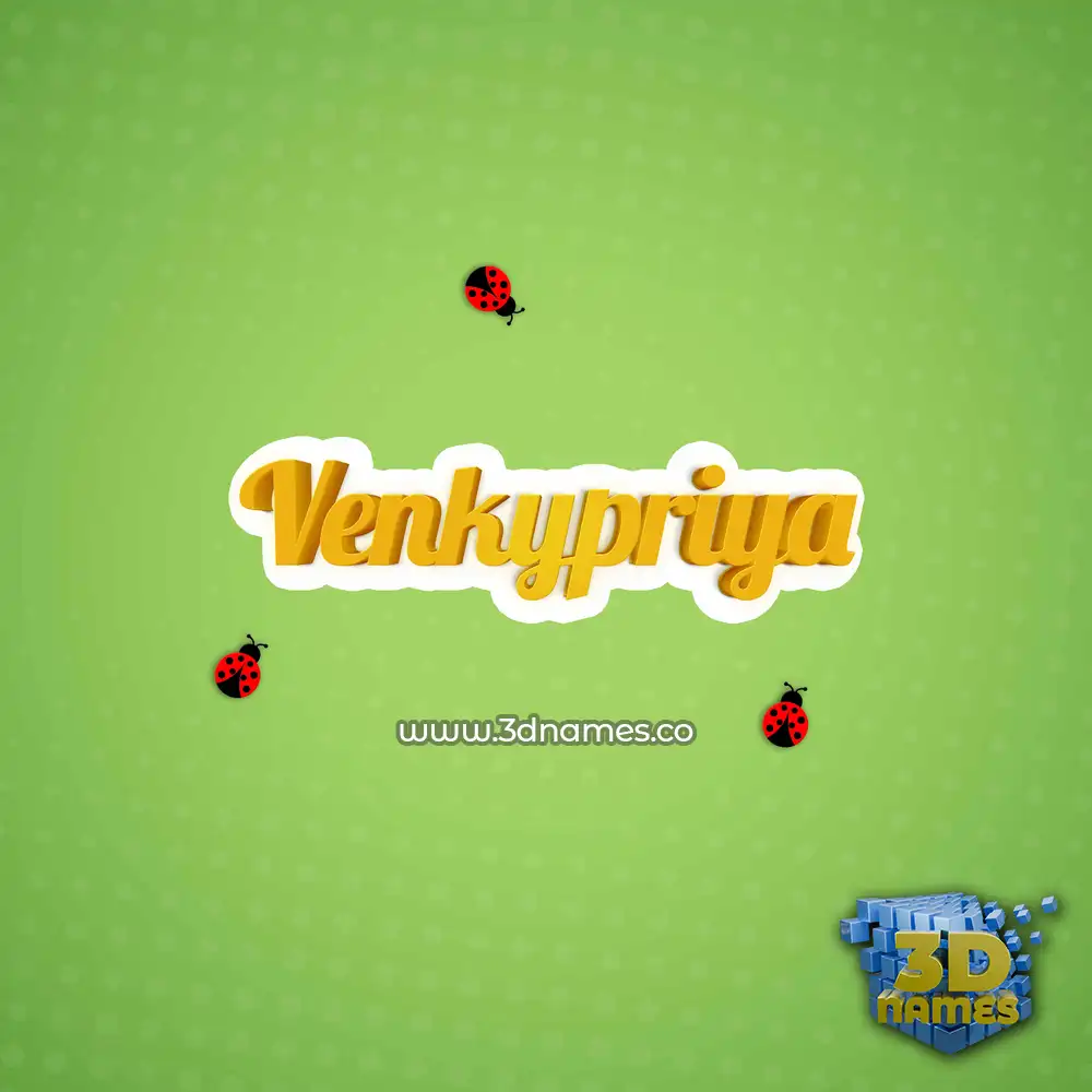 venkypriya in Ladybugs style - 3D name wallpaper