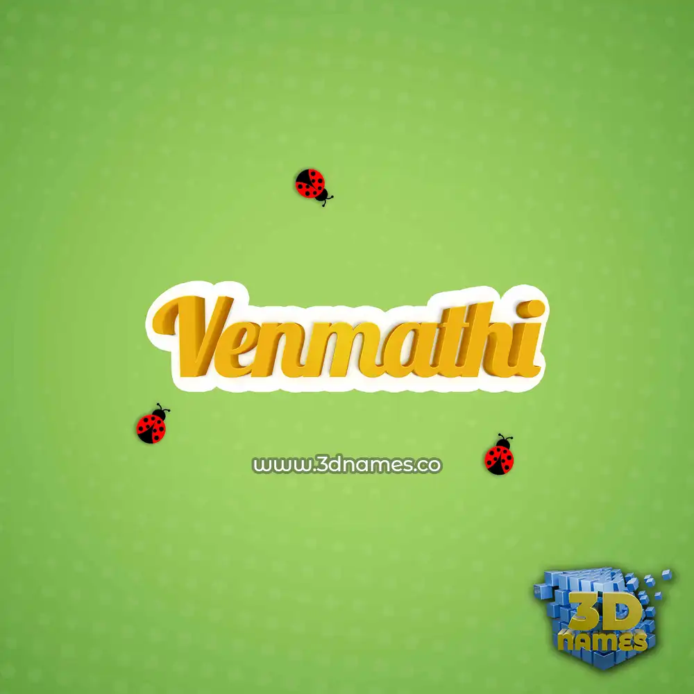 venmathi in Ladybugs style - 3D name wallpaper