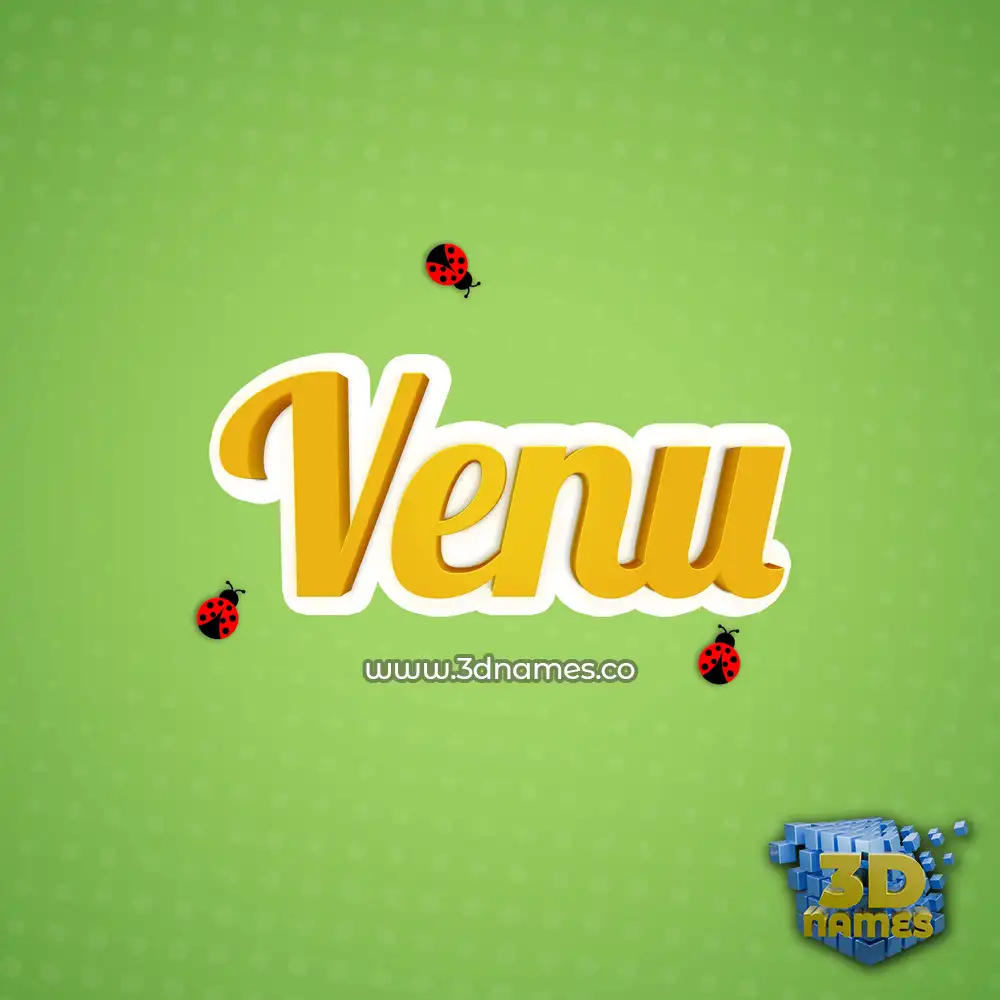 venu in Ladybugs style - 3D name wallpaper