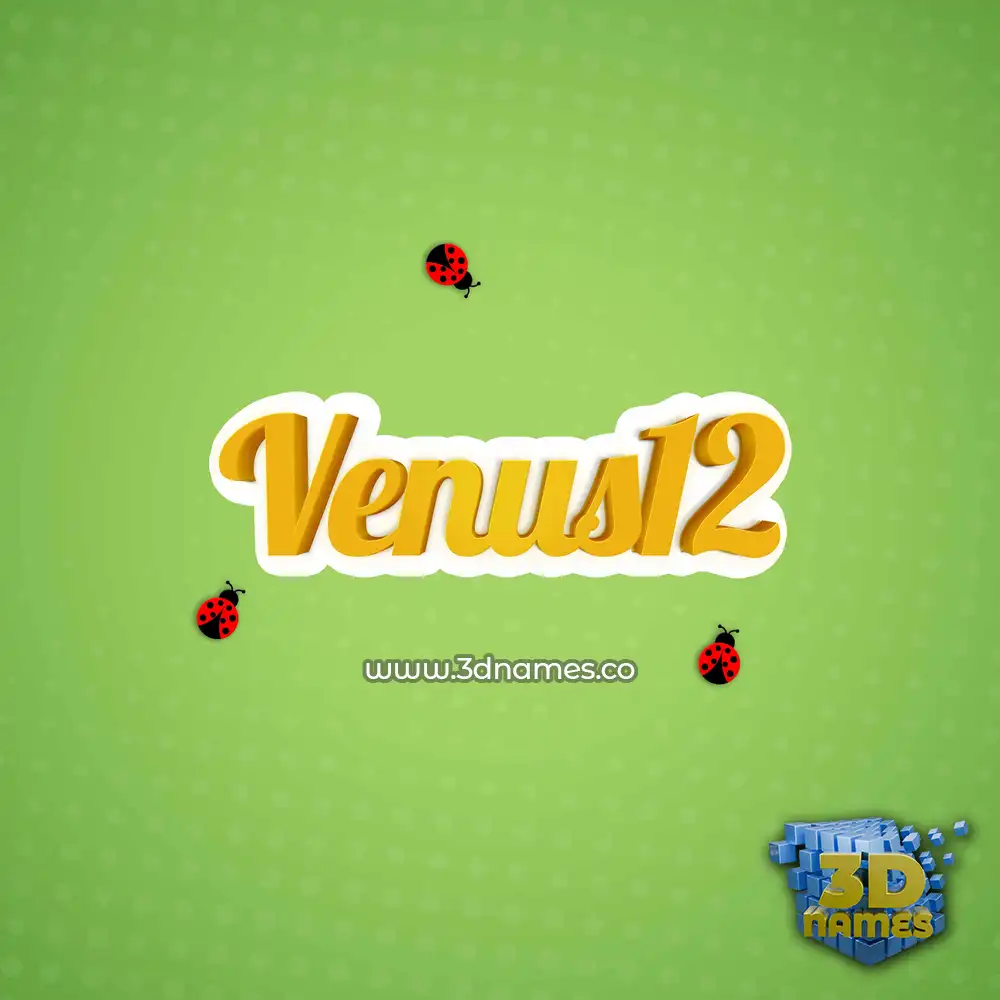 venus12 in Ladybugs style - 3D name wallpaper
