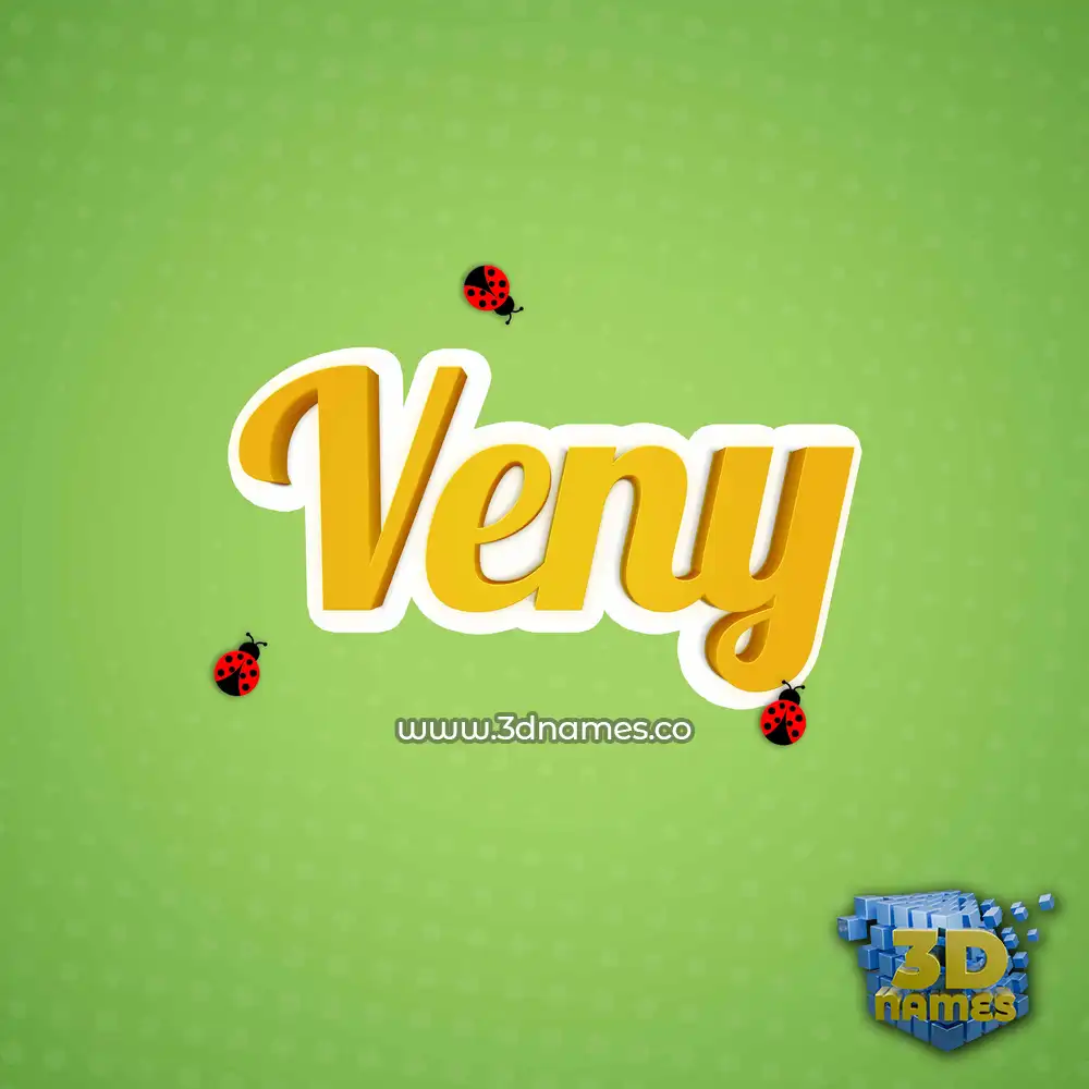 veny in Ladybugs style - 3D name wallpaper