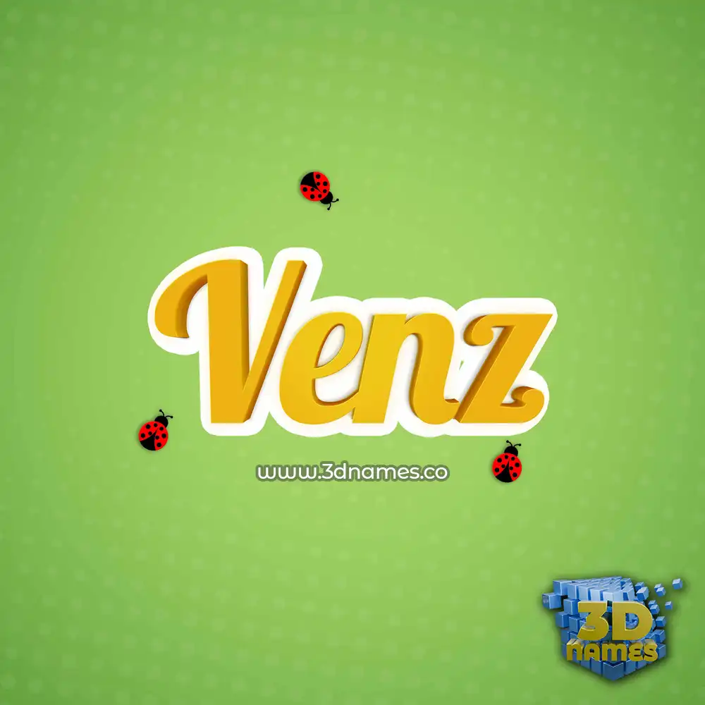 venz in Ladybugs style - 3D name wallpaper