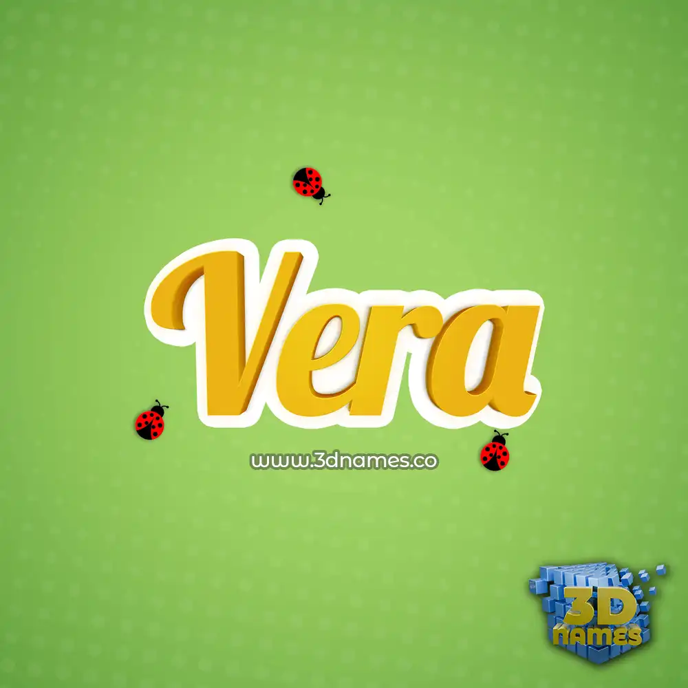 vera in Ladybugs style - 3D name wallpaper