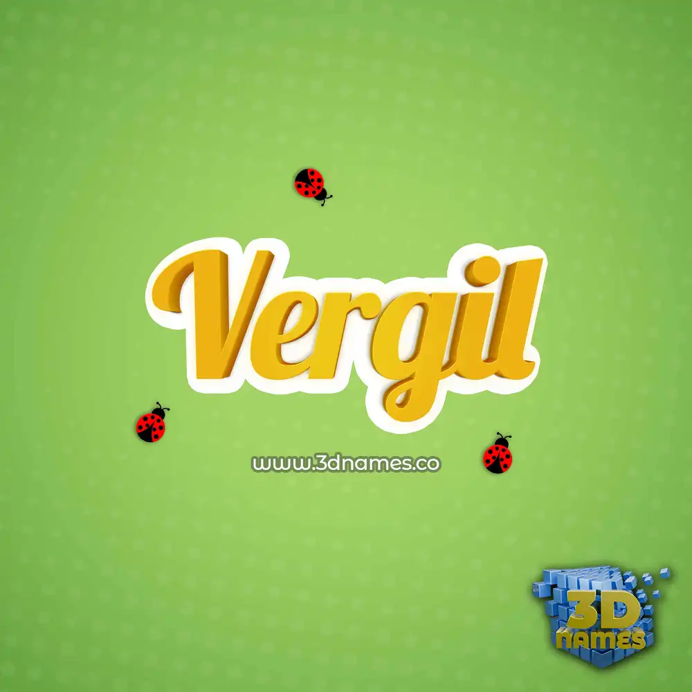 vergil in Ladybugs style - 3D name wallpaper