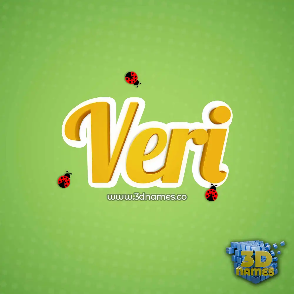veri in Ladybugs style - 3D name wallpaper